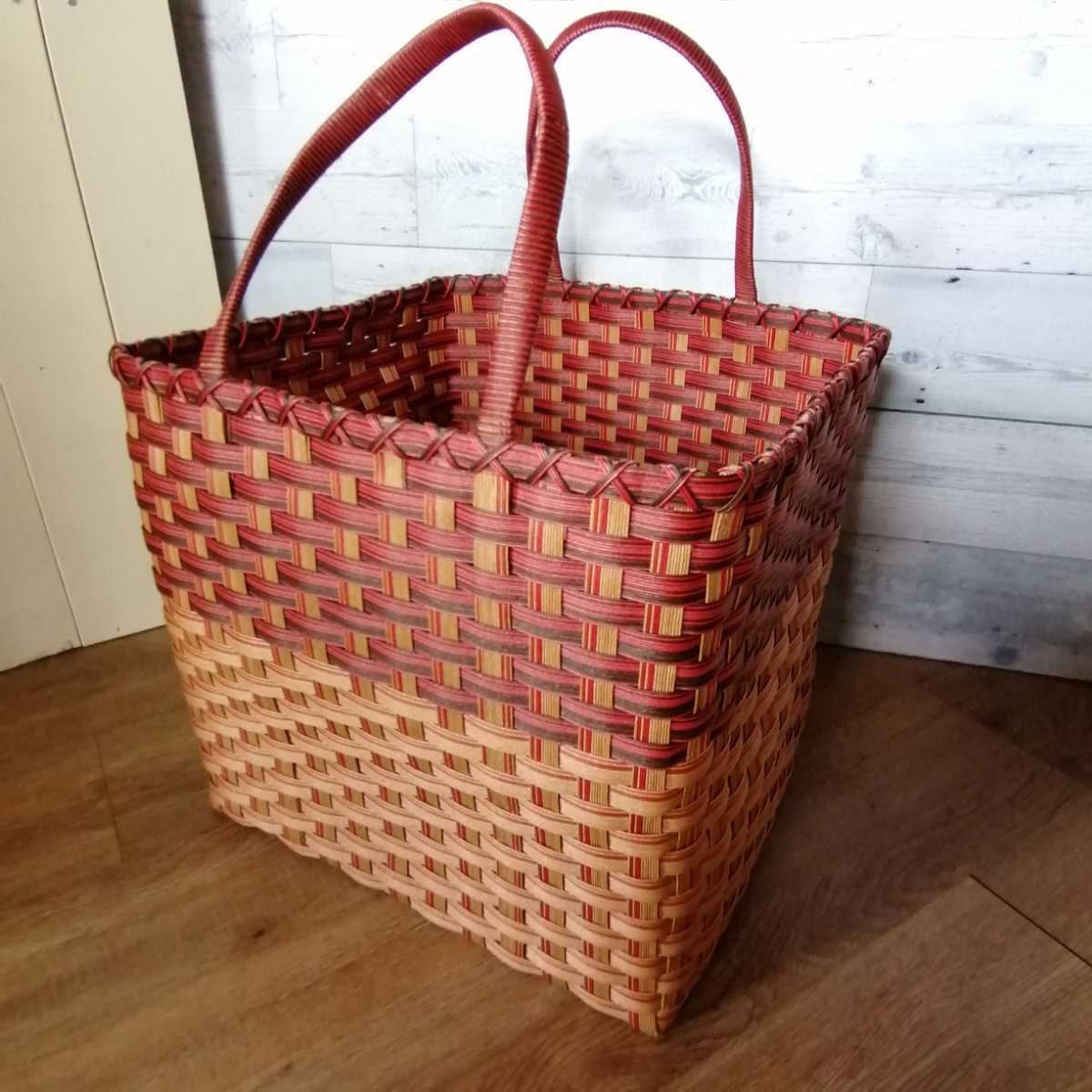 エコクラフト 大きめ バスケット かごバッグ かごバック 籠 紙バンド の落札情報詳細 ヤフオク落札価格情報 オークフリー スマートフォン版