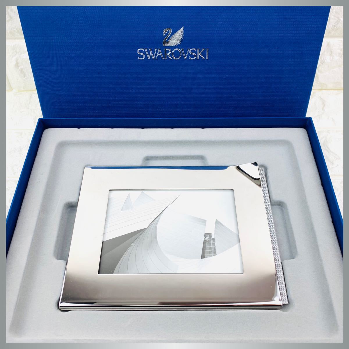 SWAROVSKI「Ambiray フォトフレーム」【ライスタ】【スワロフスキー 写真立て クリスタルガラス/ラインストーン 箱付き 美品
