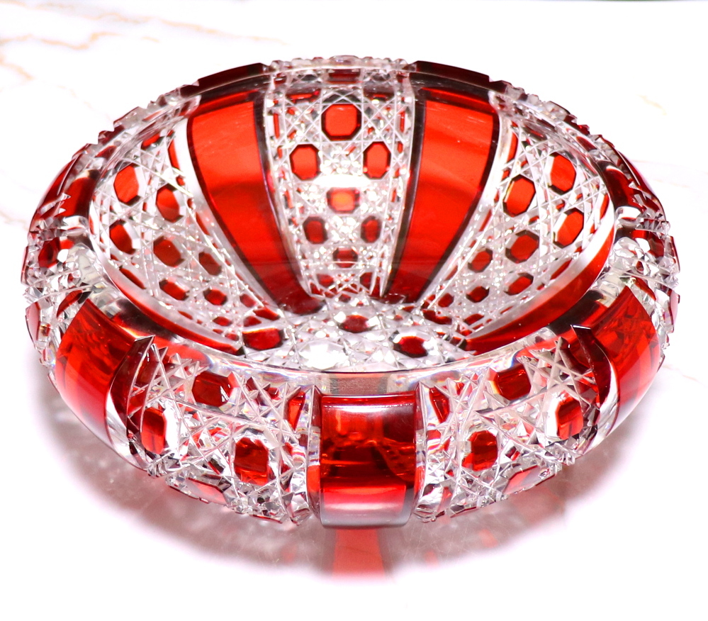 オールド・バカラ 大型 23cm 1.3kg ディアマン・ピエーリー 花瓶