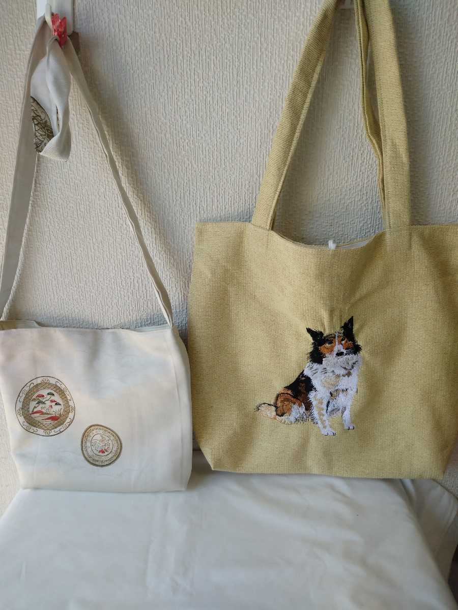 新しい到着 二枚組 着物リメイク トートバッグ ハンドメイド Lacistitis Es