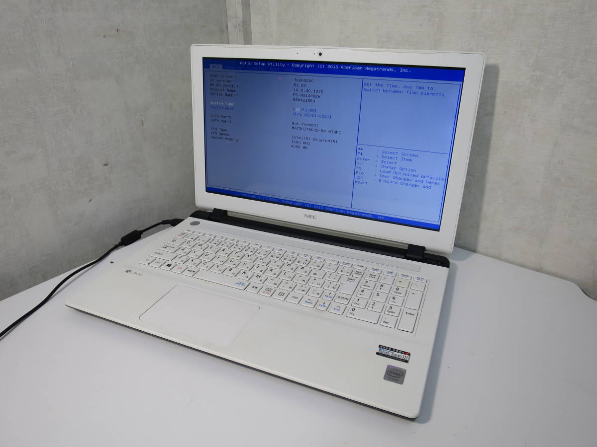1610 Nec Lavie Note Standard Ns100 B2w Pc Ns100b2w Celeron Dual Core 35u Hdd 無 メモリ 4gb Bios確認 の落札情報詳細 ヤフオク落札価格情報 オークフリー スマートフォン版