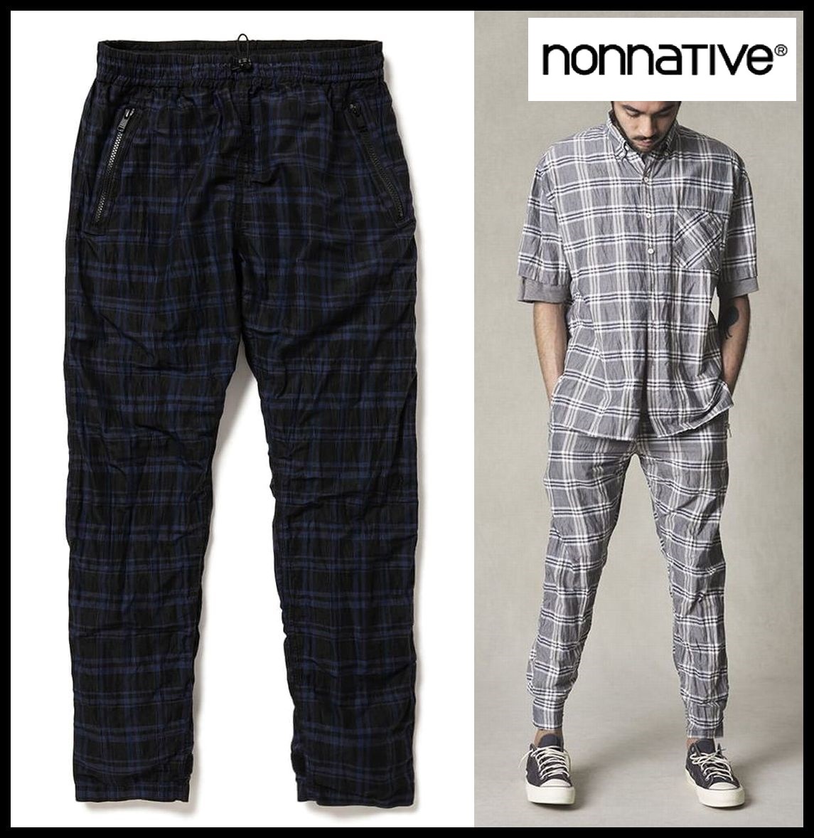 nonnative ノンネイティブ 20SS SOLDIER EASY PANTS L/C/P BROAD PLAID ブロード チェック