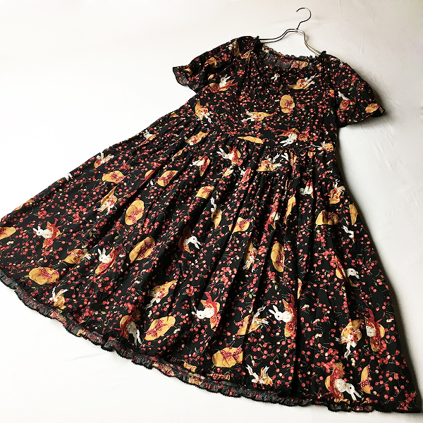 超激安 ピンクハウス ワンピース パフスリーブ フラワープリント ピコ 90年代 肌触りがいい