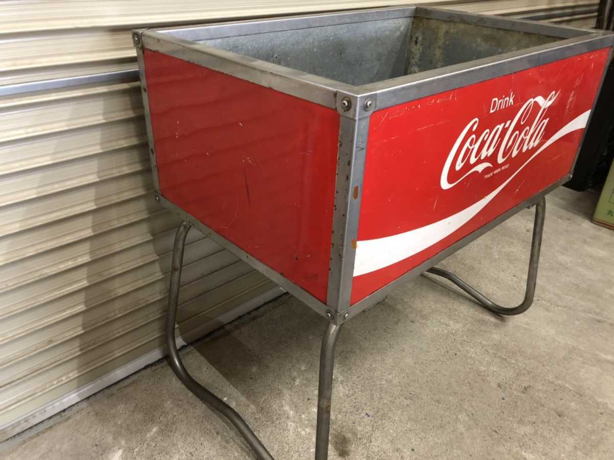 ○ アンティーク COCA-COLA コカコーラ 水槽 ドリンク冷却用 金属製 脚
