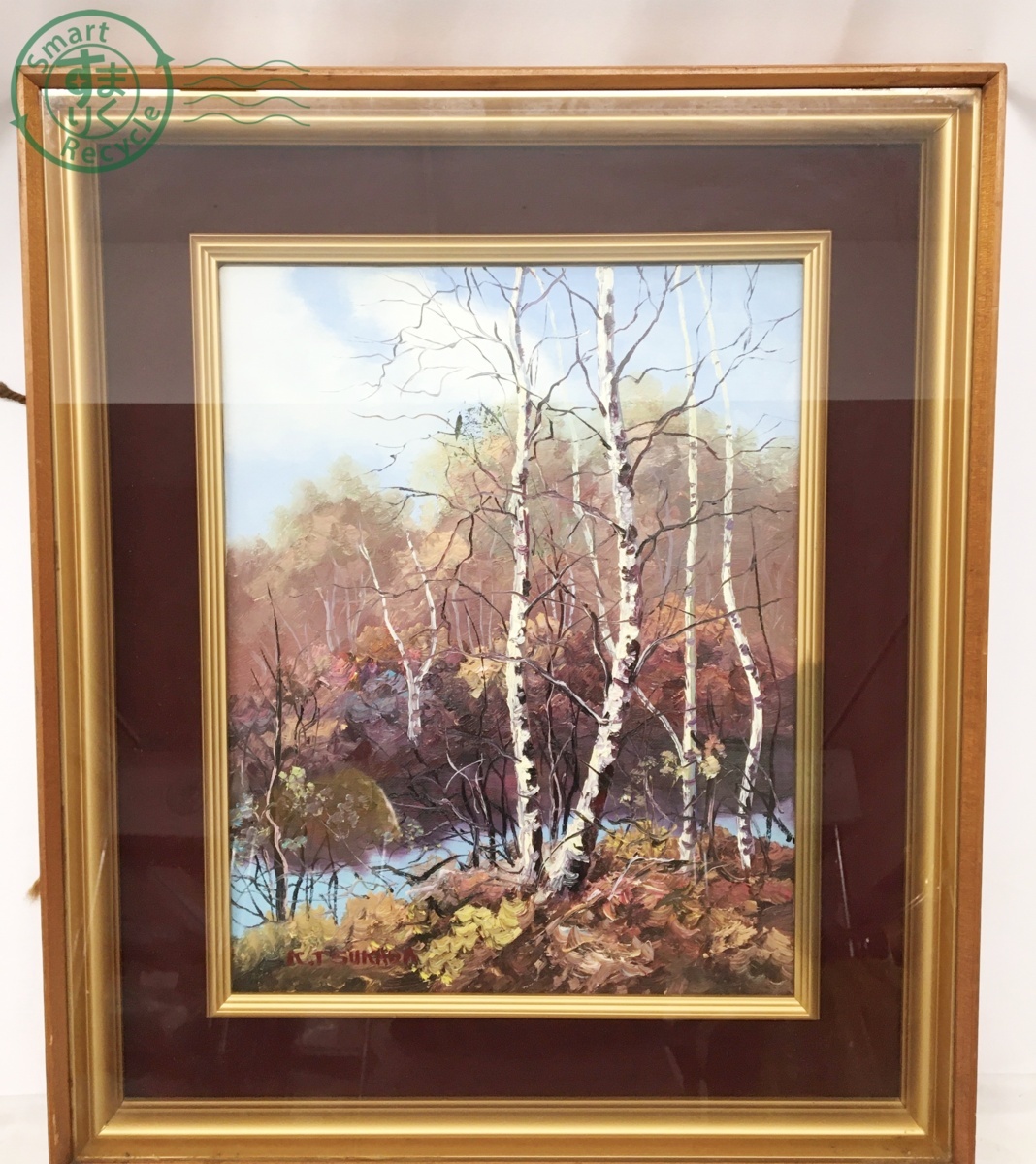 真作保証■油彩■塚田國次■焼岳■実力作家・壮大風景■額付絵画 塚田國次 絵画（油絵） 真作