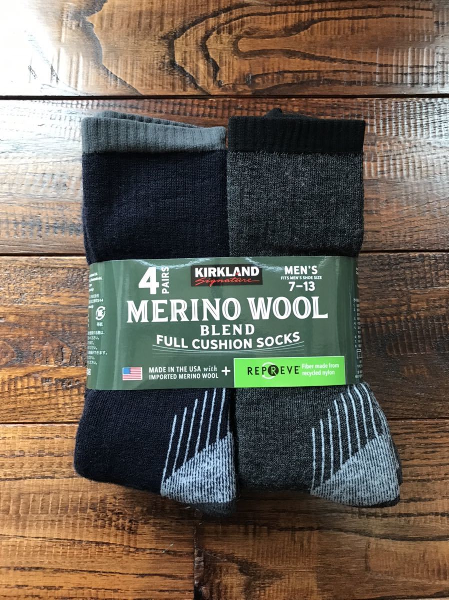 【未使用】新品未使用★メリノウール 靴下 メンズソックス 4足セット コストコ COSTCO 25 26 27 28 29 30cmの落札情報