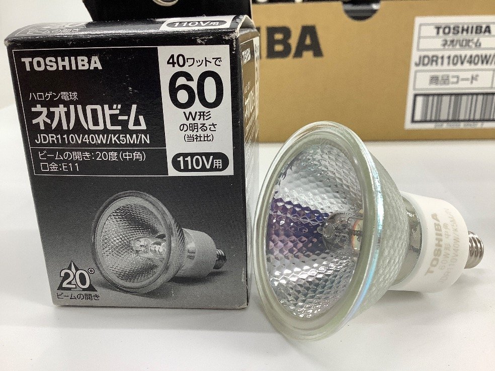 新品 東芝 ネオハロビーム 60W形110V用 10個 口金E11 東芝(TOSHIBA
