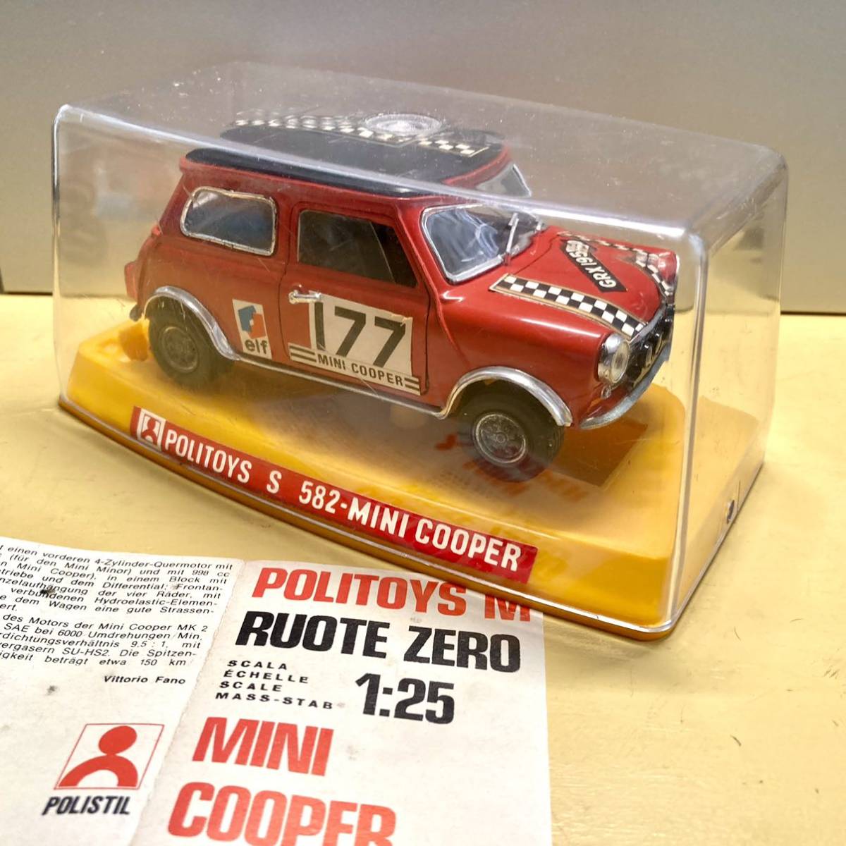 未使用に近い】Politoys ポリトーイ ヴィンテージ M582 Mini Cooper