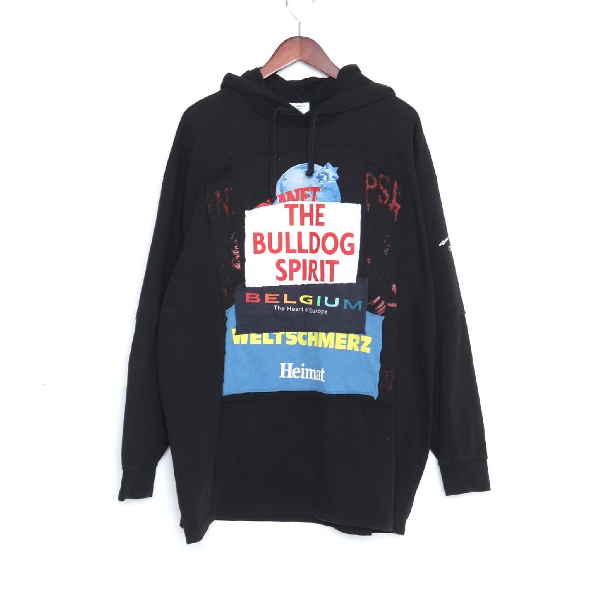 vetements 19aw パッチワーク 米津玄師 パーカー 米津玄師着用 vetements パッチワークパーカー | Buyee日本代购