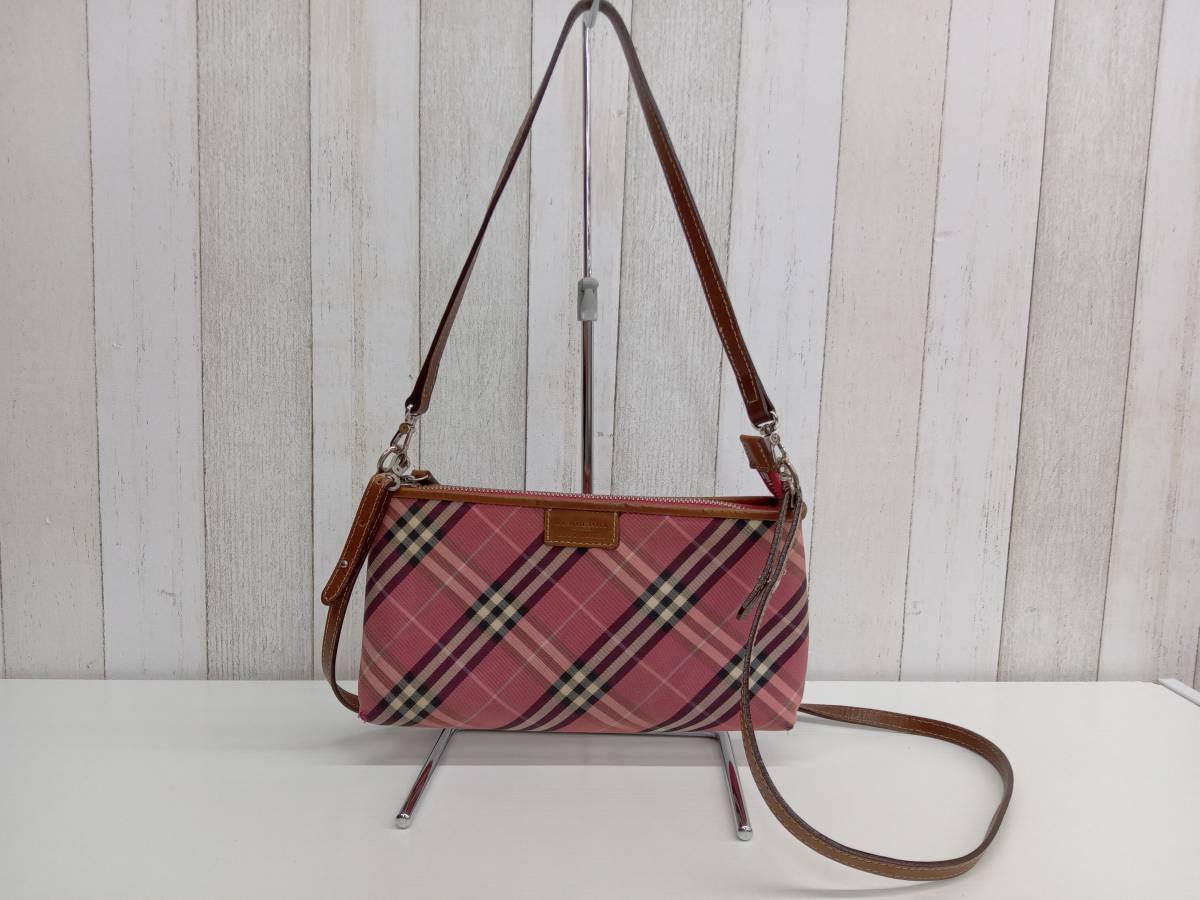 傷や汚れあり】BURBERRY BLUE LABEL/ショルダーバッグ/チェック柄  