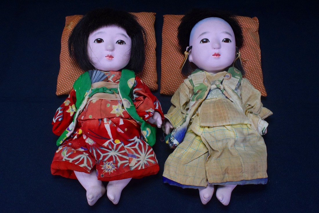 ガラス目の市松人形と和装洋装2着セット ガラスの目が付いたヴィンテージの日本の市松人形 - Etsy 日本