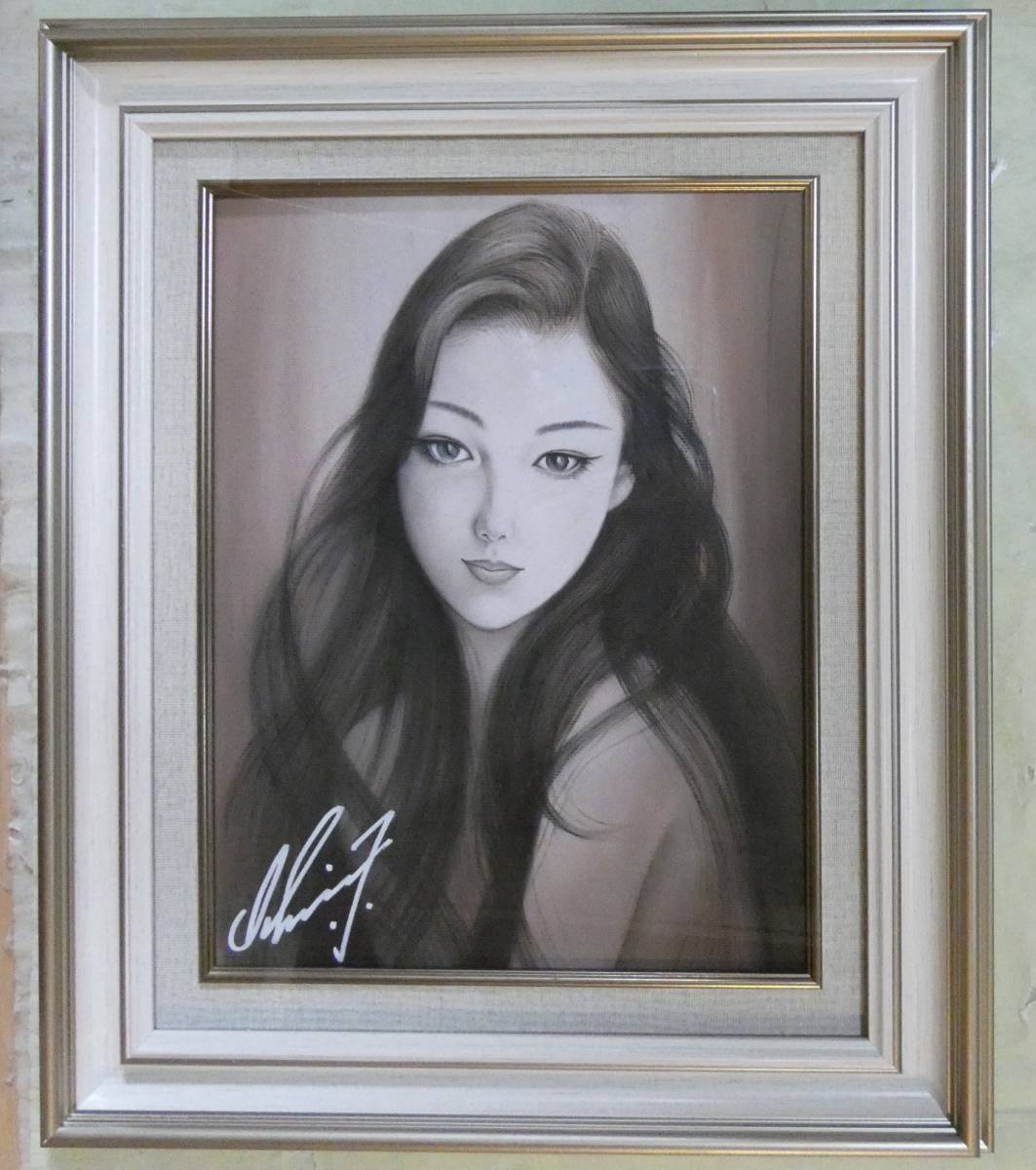 えも た す 日本画 斉藤和 原画 真作 絵画 女の子 人物画 39