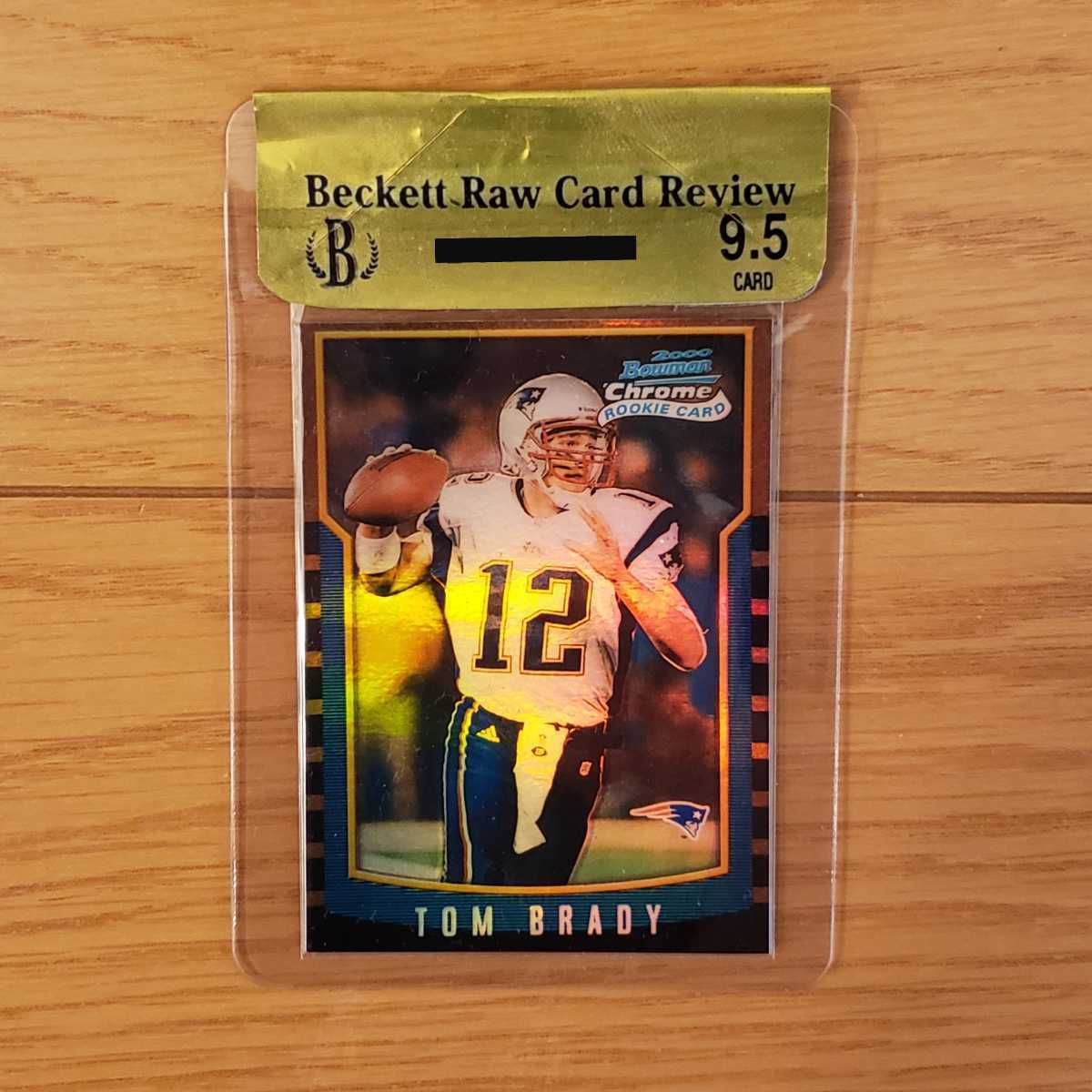 【未使用に近い】2000 Bowman Chrome Refractor Tom Brady BGS Beckett Raw Card