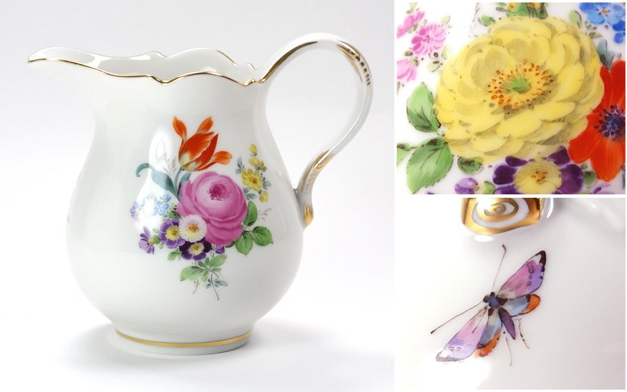 可憐な花が溢れるマイセンプレート（17cm）