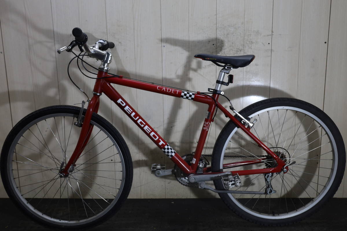 室内保管☆プジョー PEUGEOT CADET アルミ 24速 430mm WHITE MTB