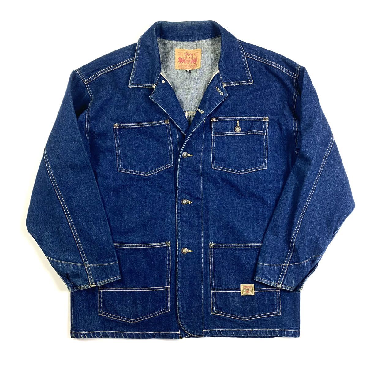 入手困難 Stussyステューシー カバーオール デニムジャケット ジップ