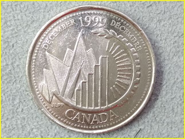 カナダ 2000年 1999年 限定ミレニアム記念 25セント硬貨