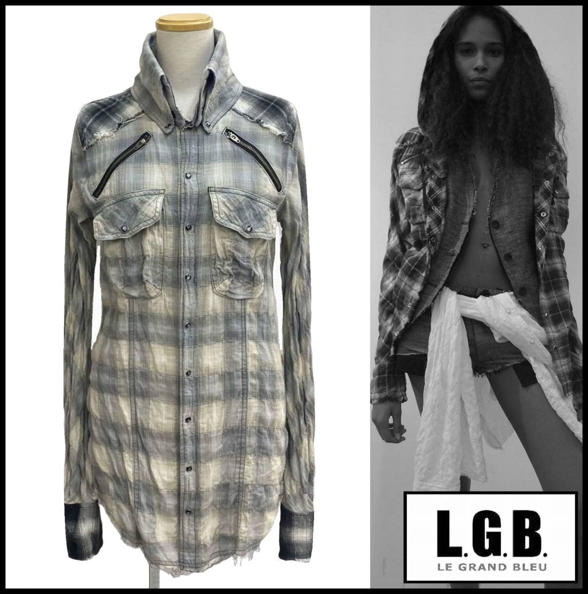 LGB・ルグランブルー・迷彩パーカー・サーマル・ダブルジップ2新品