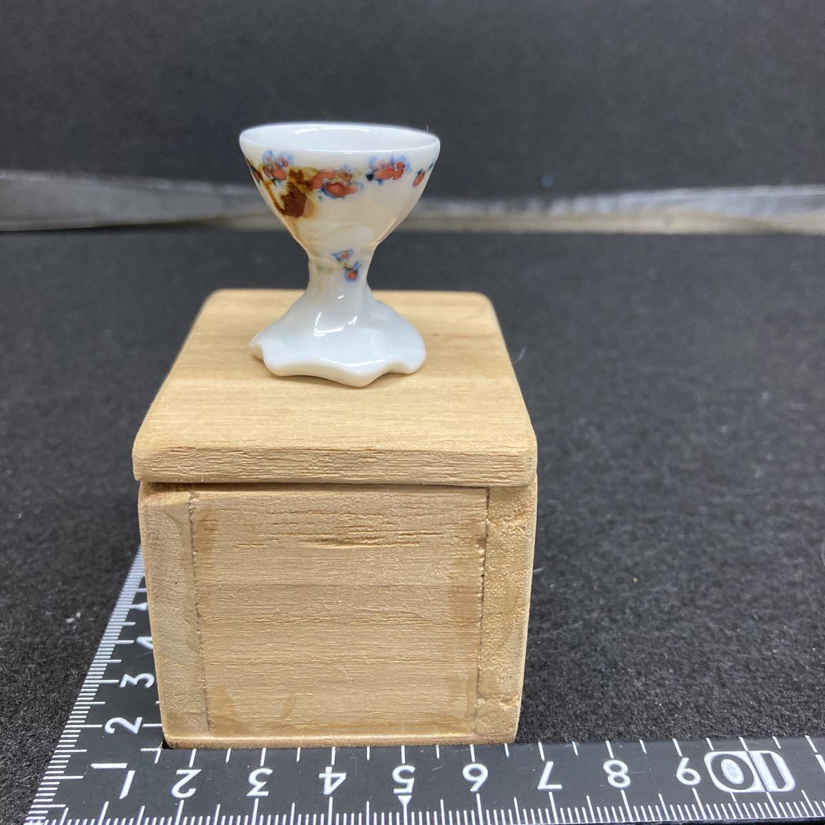 京焼　清水焼　清水七兵衛造　青華染付　山水花鳥文　盃　F　R5157 京焼 清水焼 清水七兵衛造 青華染付 山水花鳥文 盃 F
