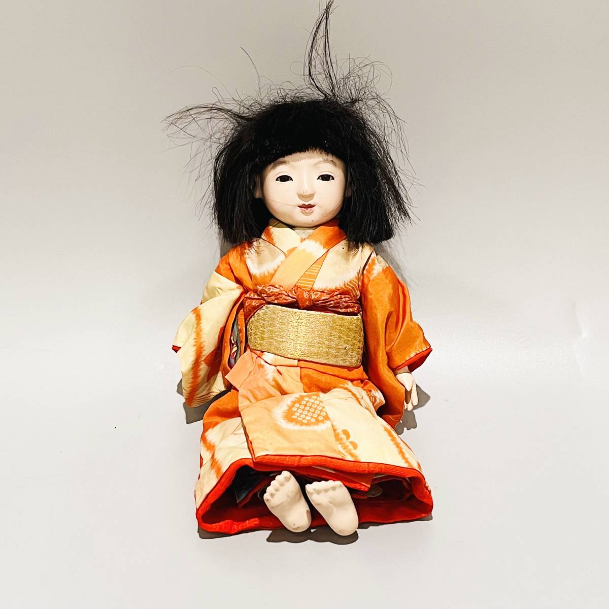 【送料無料 美品】市松人形　日本人形　希少　作家物　手作り　ガラスケース入り 市松人形 日本人形ガラスケース入り