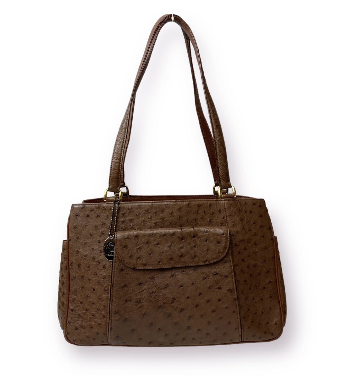 オーストリッチ JRA 高級本革 レザーハンドバッグ 通勤にも最適定価43万円