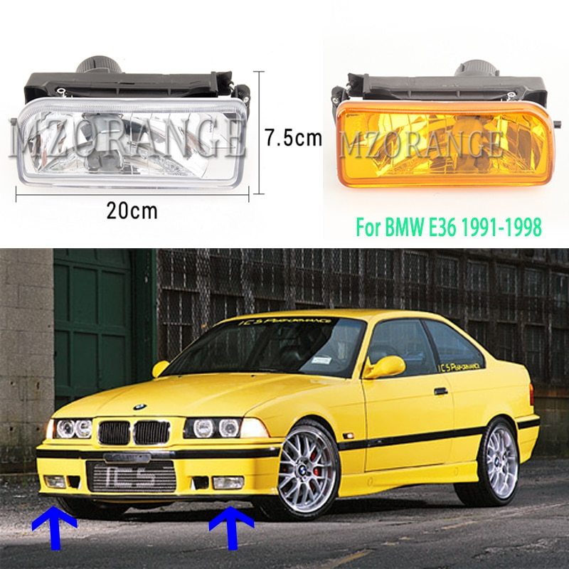 【未使用に近い】爆売れ bmw e36 フォグランプ ヘッドライト 19921998 ライト フロント バンパー フォグライト イエロー