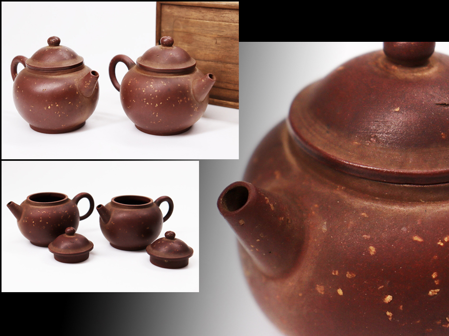 母」 朱泥 孟臣 急須 中国古玩 煎茶 煎茶道具 (108A) 清朝期 朱泥 中国