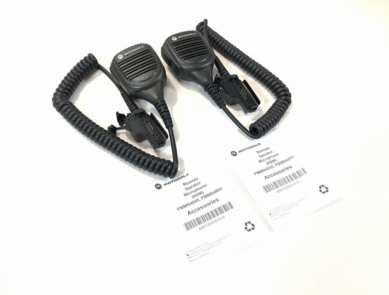 【未使用】【米軍放出品】☆未使用品 Motorola/モトローラ 防水リモートスピーカーマイク 2個 3.5mmオーディオジャック付 PMMN4045B (60)☆CD14Uの落札情報詳細