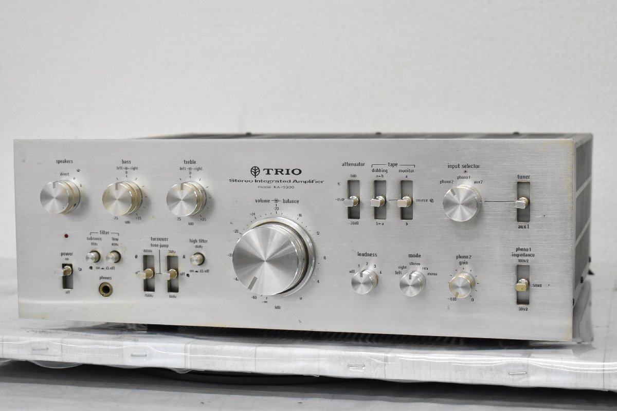 美品 整備品 TRIO トリオ プリメインアンプ　KA-9300 動作問題無し。 美品◎トリオ TRIO☆KA-9300 プリメインアンプ☆希少専用ウッド