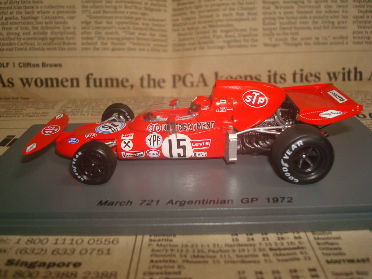 絶版 1/43 マーチ 721 アルゼンチンGP 1972 H.ペスカローロ