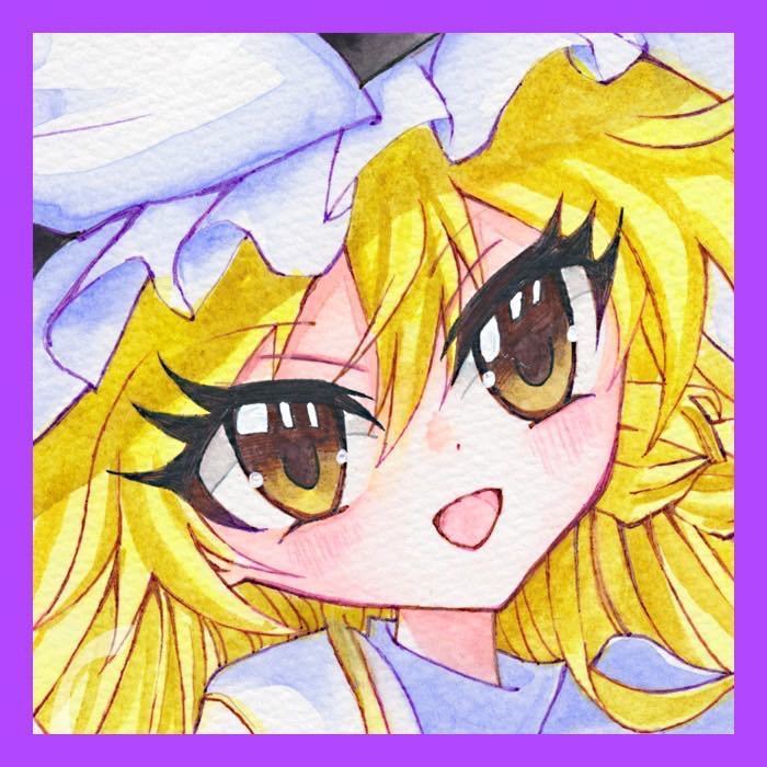 未使用】【東方】東方Project 同人手描きイラスト 霧雨魔理沙 ミニスカ