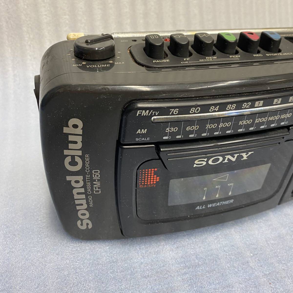 傷や汚れあり】当時物☆SONY ソニー SOUND CLUB CFM-160 全天候型