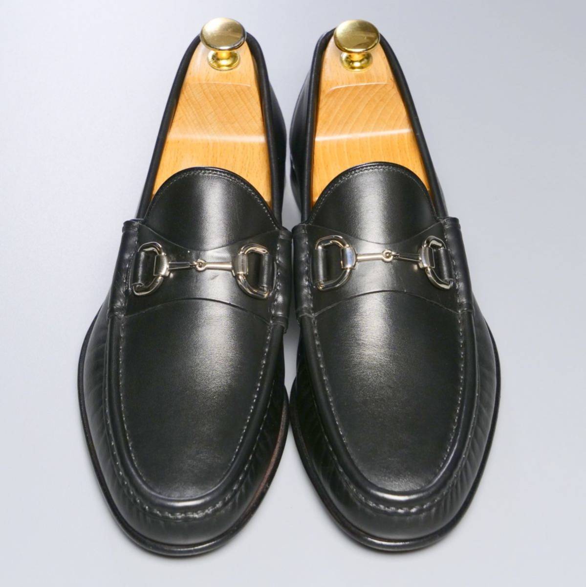 グッチ Gucci メンズ7D 黒 ホースビット ローファー ショートブーツ 靴