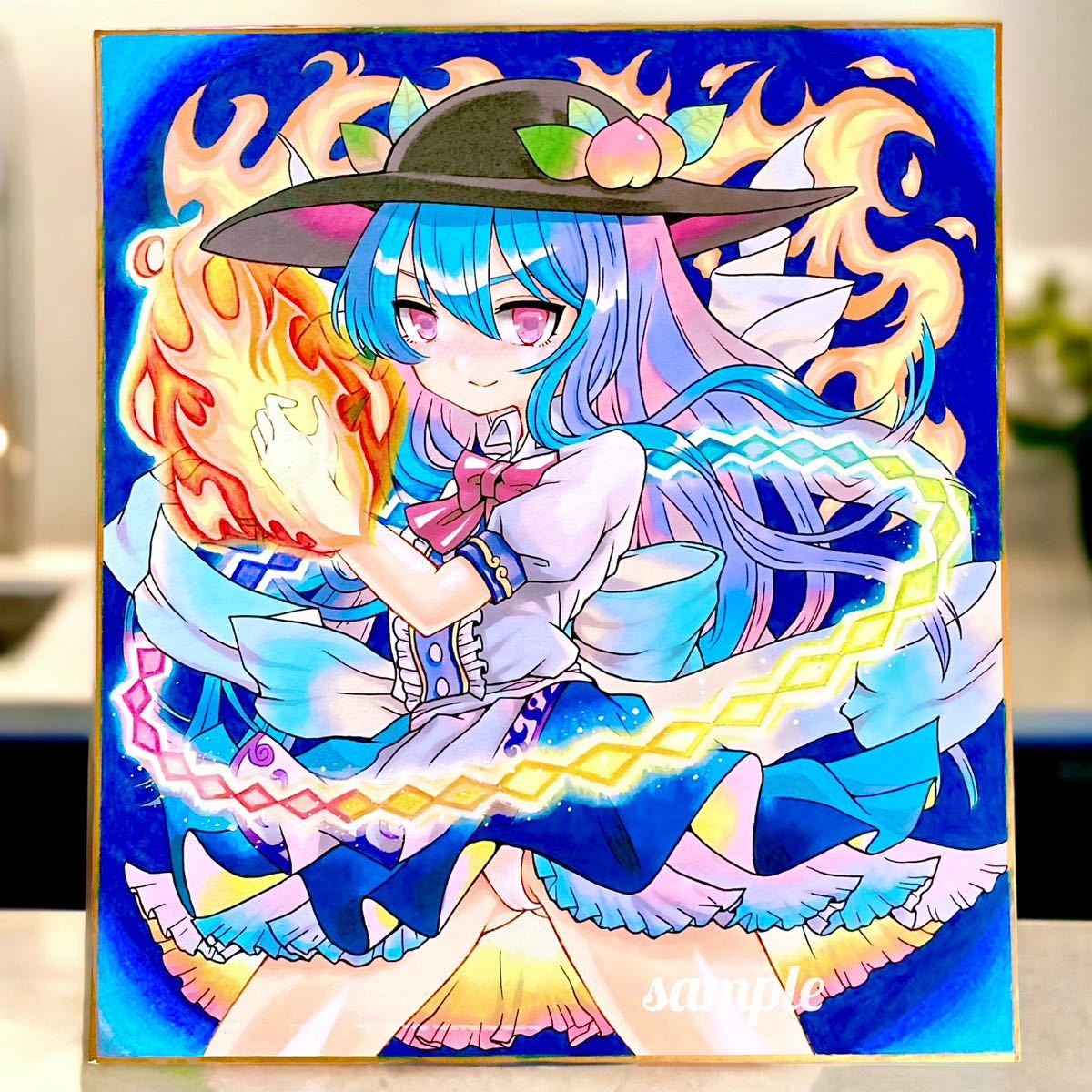 未使用】手描きイラスト・東方Project・比那名居天子・東方憑依華
