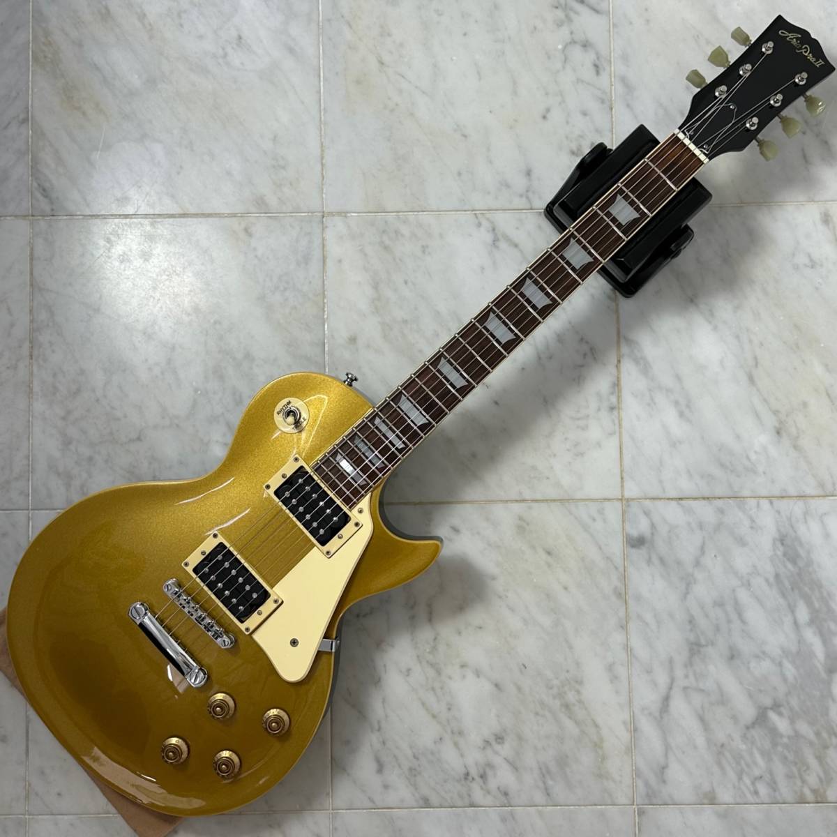 やや傷や汚れあり】Aria Pro II Les Paul Standard Gold Top レス