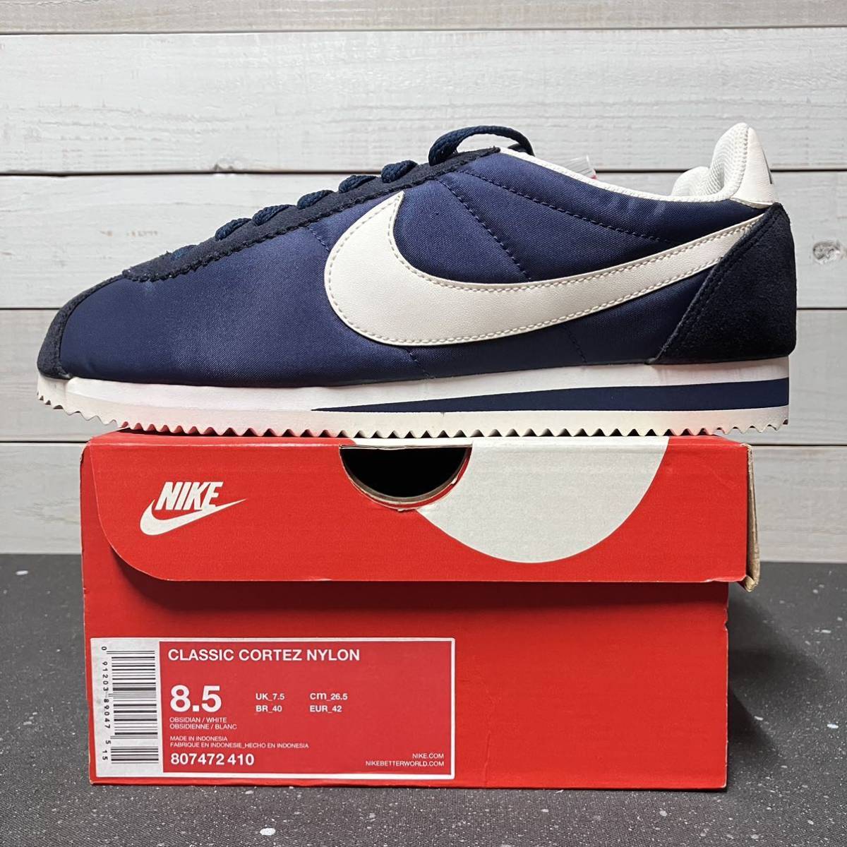 nike cortez nylon navy