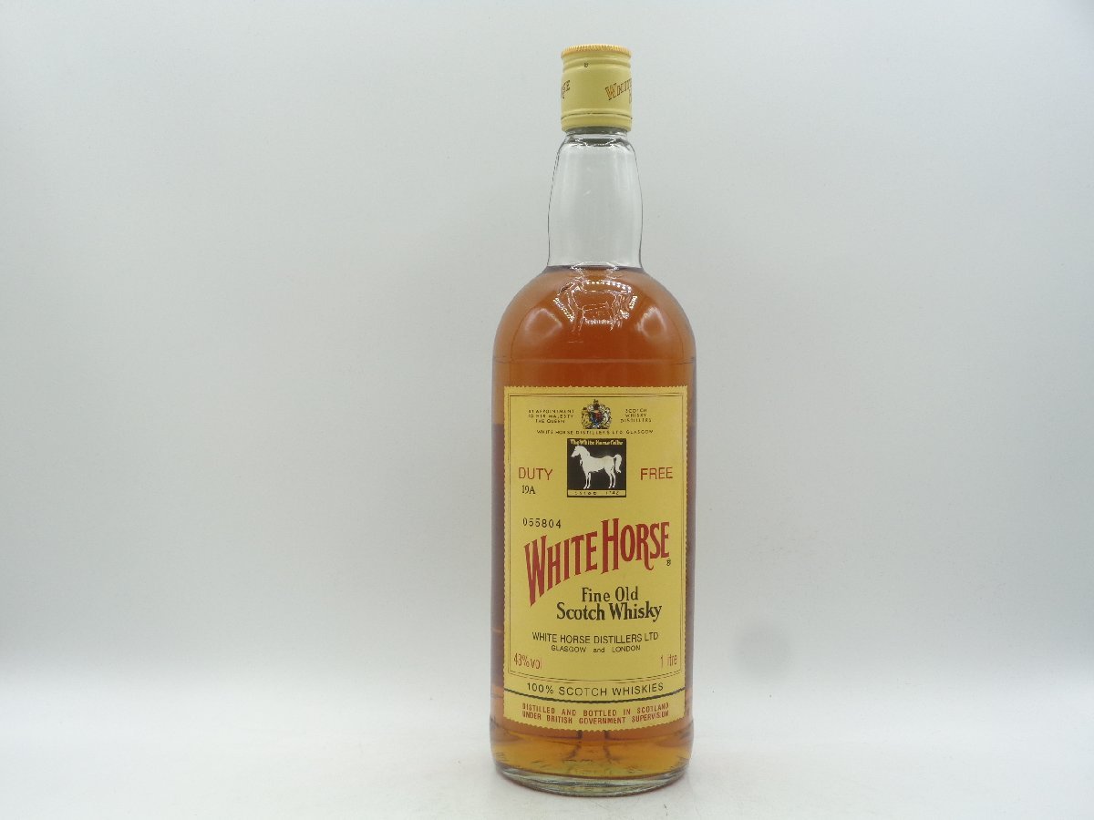 【やや傷や汚れあり】WHITE HORSE FINE OLD ホワイトホース ファイン オールド スコッチ ウイスキー 1000ml 43