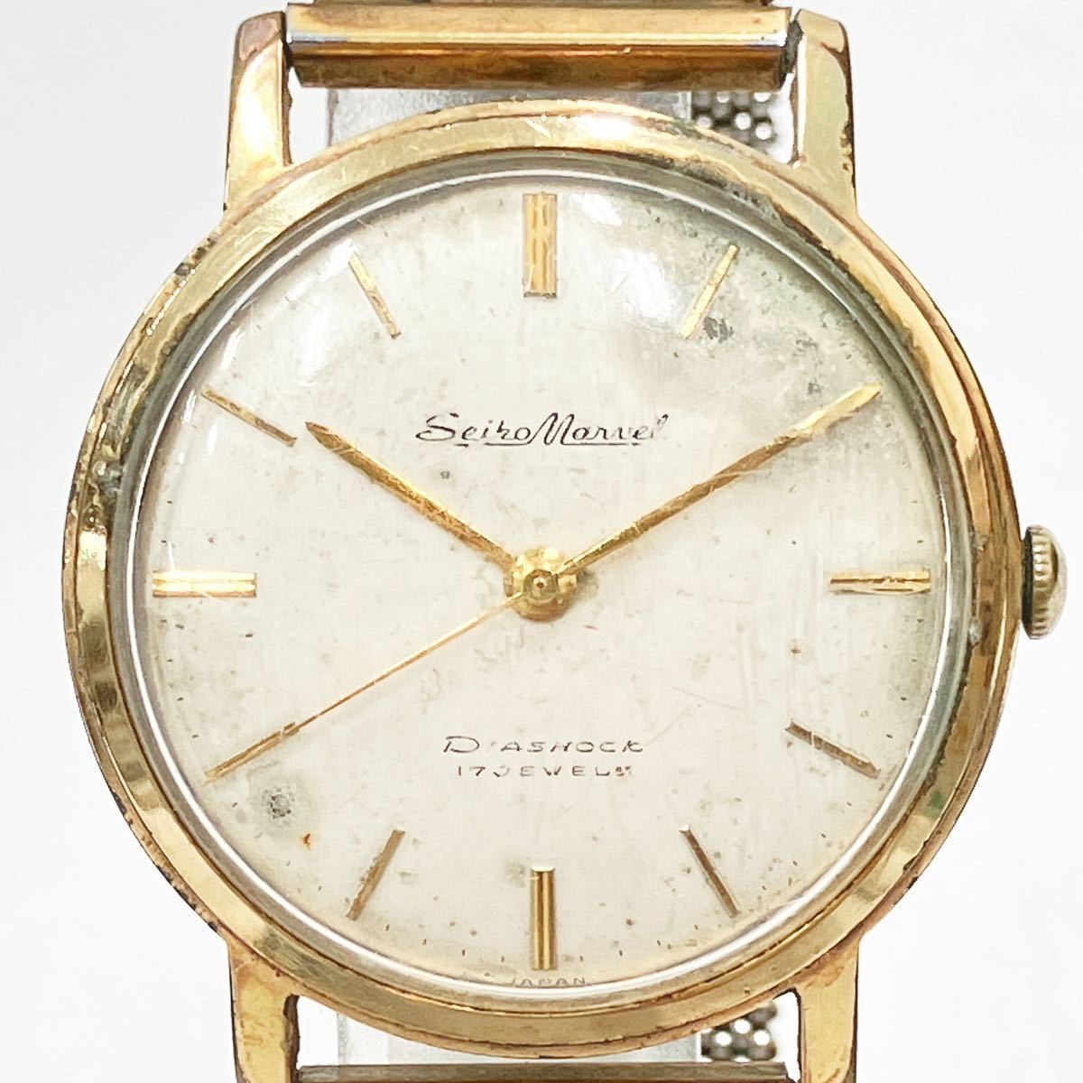 56.稼働品・SEIKO セイコー MARVEL マーベル 手巻き 17石 Sマーク 3針