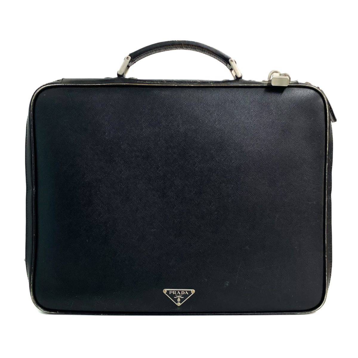 PRADA 黒 ナイロン ビジネスバッグ プラダ PRADA 三角プレート ビジネスバッグ 黒 ナイロン