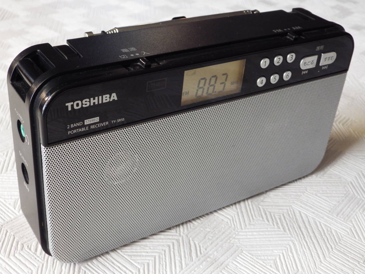 【目立った傷や汚れなし】〒0・動作品★TOSHIBA★東芝 卓上ラジオ FM/AM 2BAND STEREO PORTABLE ...