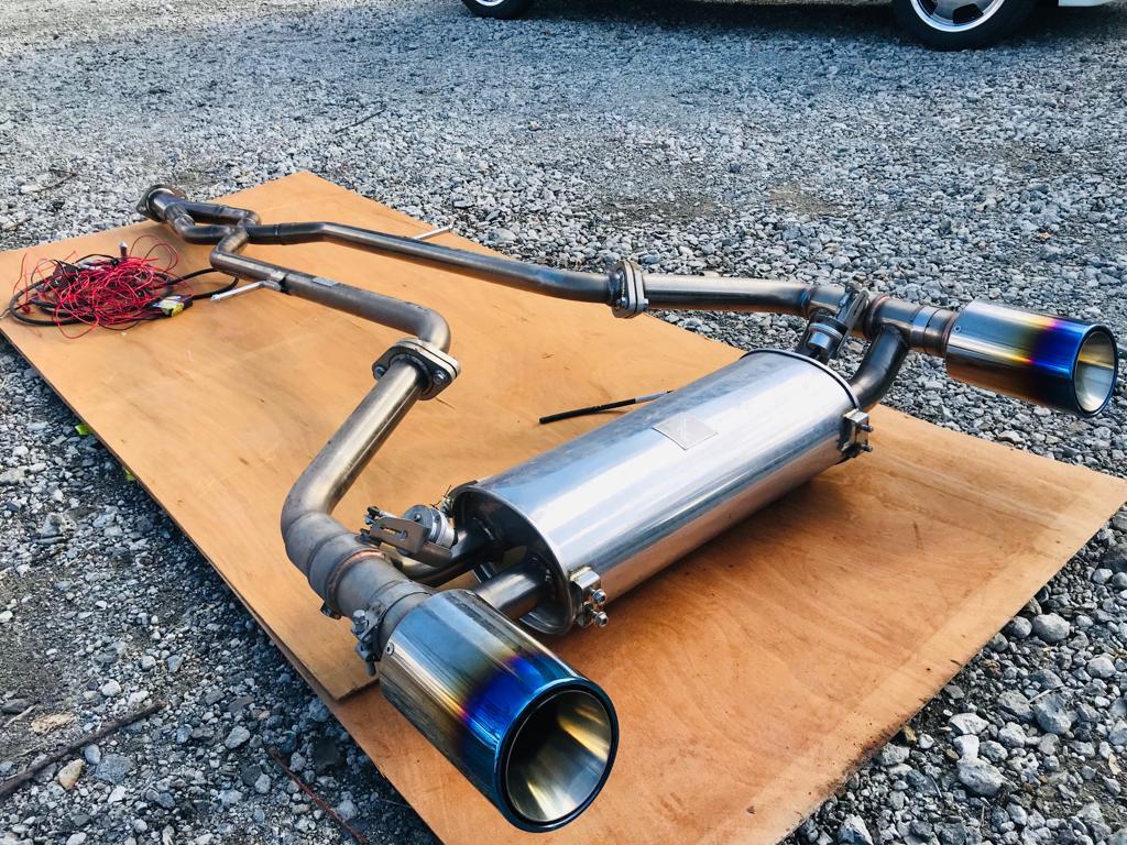 傷や汚れあり】CKV36 スカイラインクーペ パワークラフトマフラー 中古