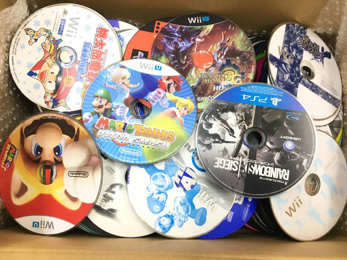 WiiU/Wii/PS3/PS2/PSなど ソフト ディスクのみ 約300枚 大量 まとめ