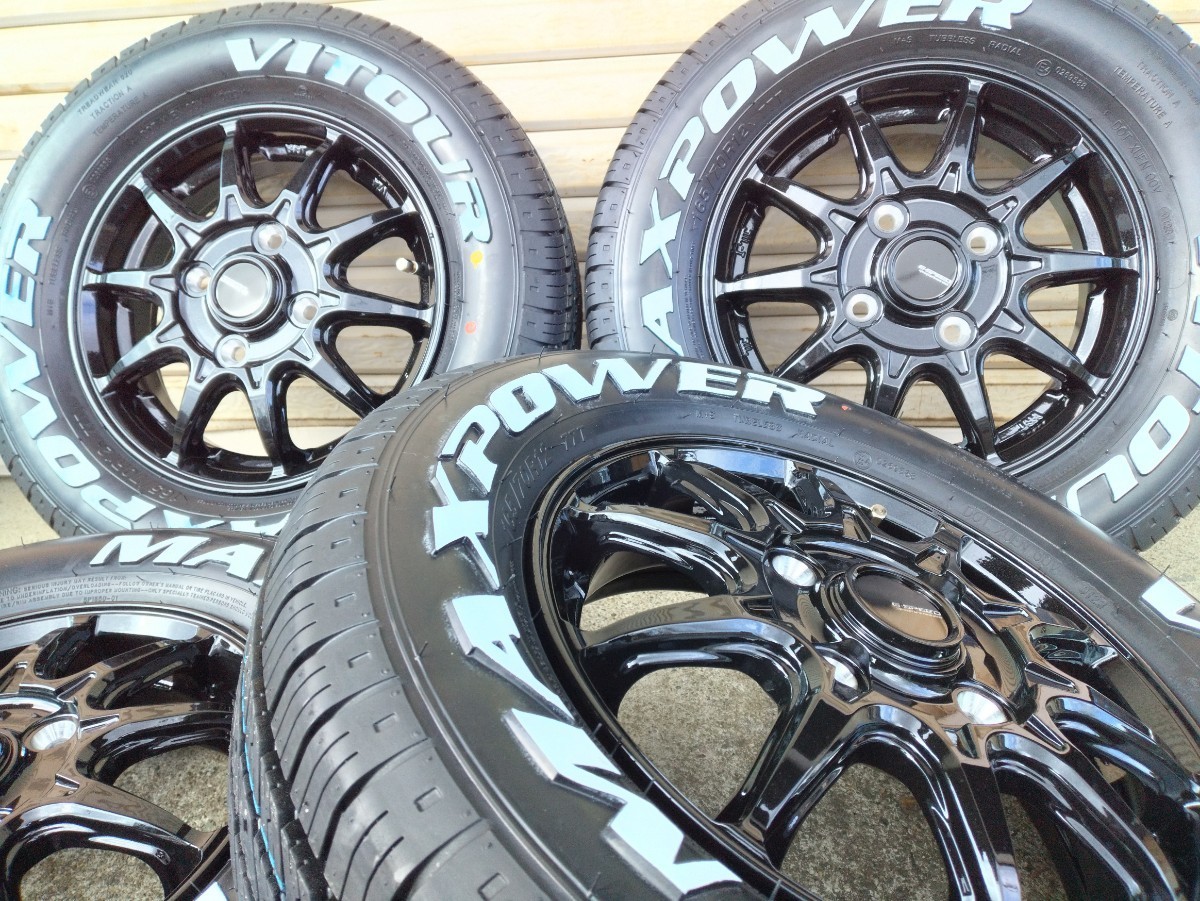 VITOUR MAXPOWERNEO☆鉄ちんメッキ☆タイヤセット☆12インチ VITOUR