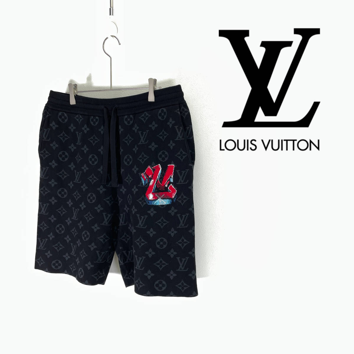 新品2024年作品 LOUIS VUITTON モノグラムニットショートパンツ 目立った傷や汚れなし】2022AW LOUIS VUITTON ルイヴィトン モノグラム