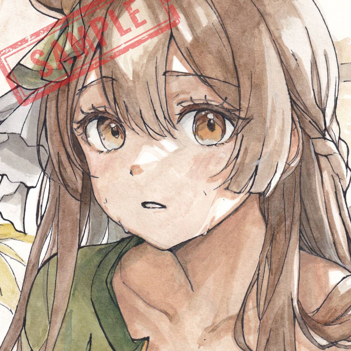 未使用】手描きイラスト ウマ娘 サトノダイヤモンド A4 同人 アナログ