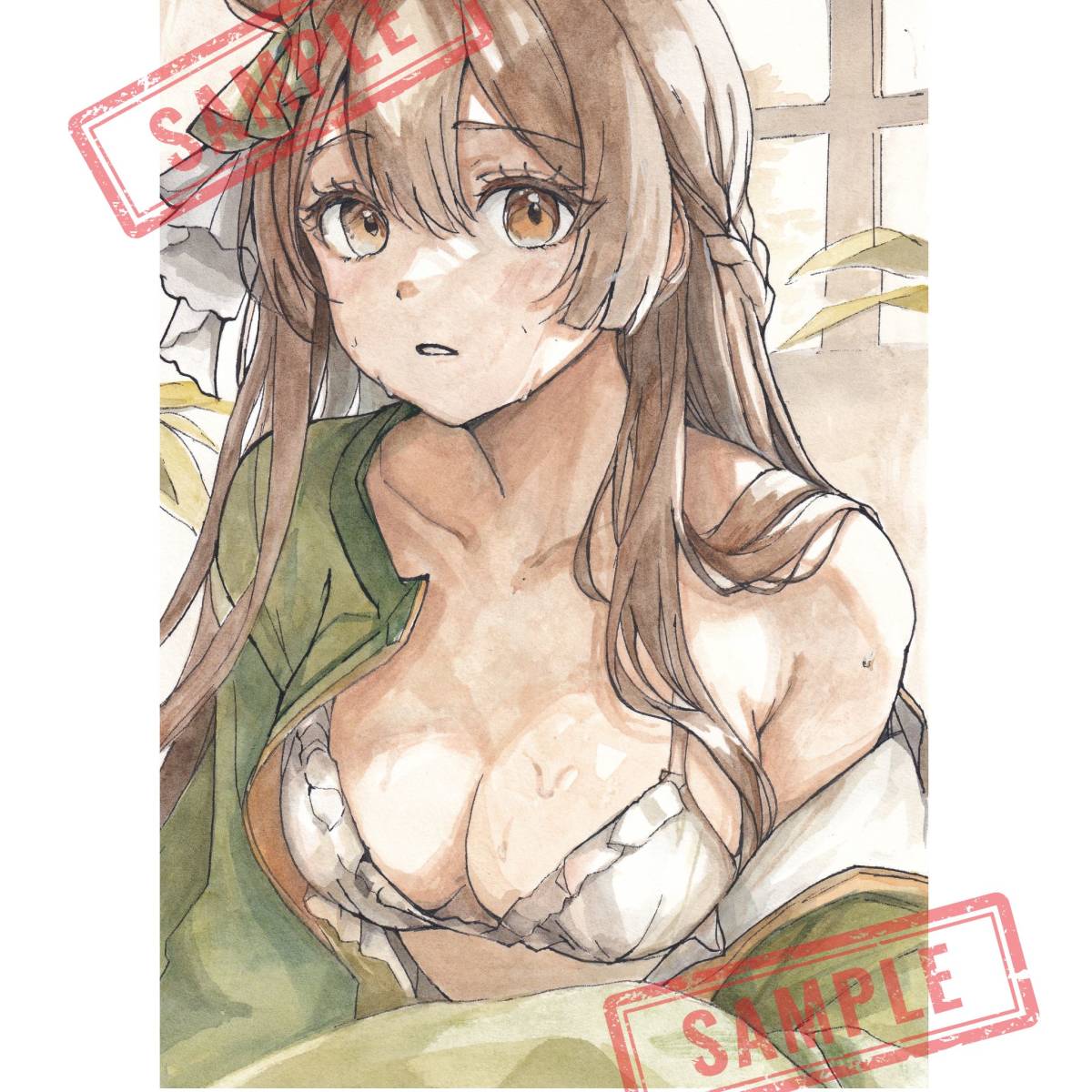 未使用】手描きイラスト ウマ娘 サトノダイヤモンド A4 同人 アナログ