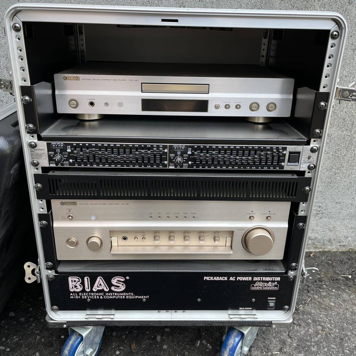 YAMAHA CDX-497 AX-497 FBQ1502 GATORオーディオラック/ラックケース