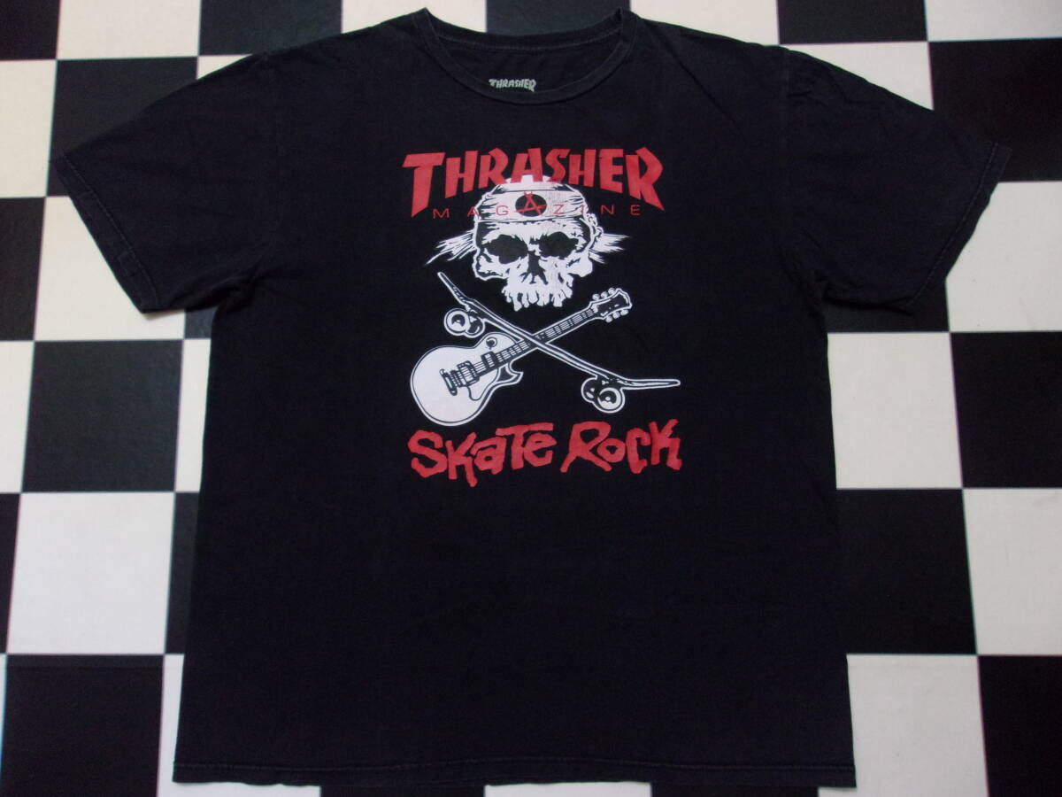【やや傷や汚れあり】THRASHER MAGAZINE Tシャツ XL スラッシャーマガジン SKATE ROCK スケートロック スケボー