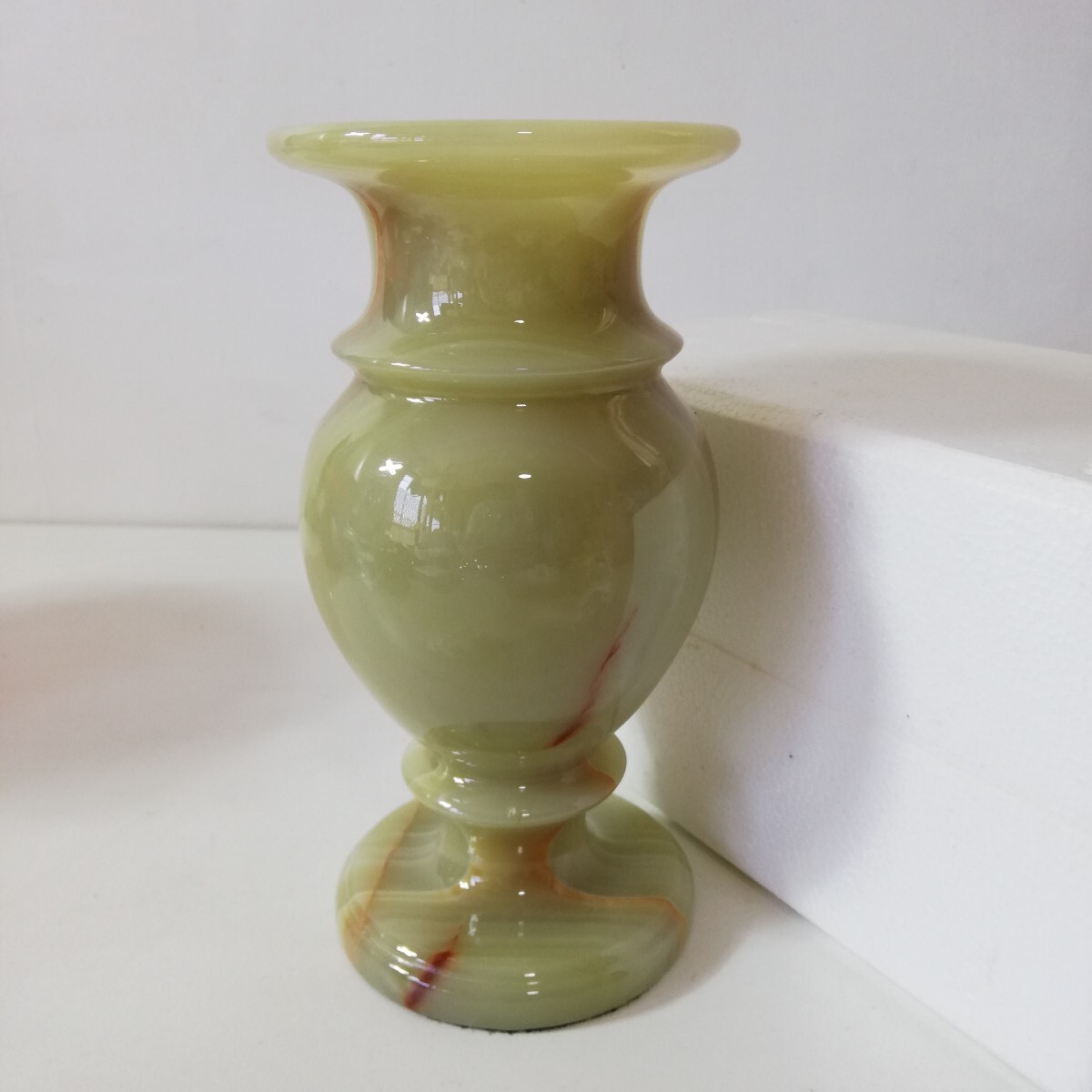 M597 未使用品 オニキス オニックス 花瓶 花器 ① 天然石の美しさ