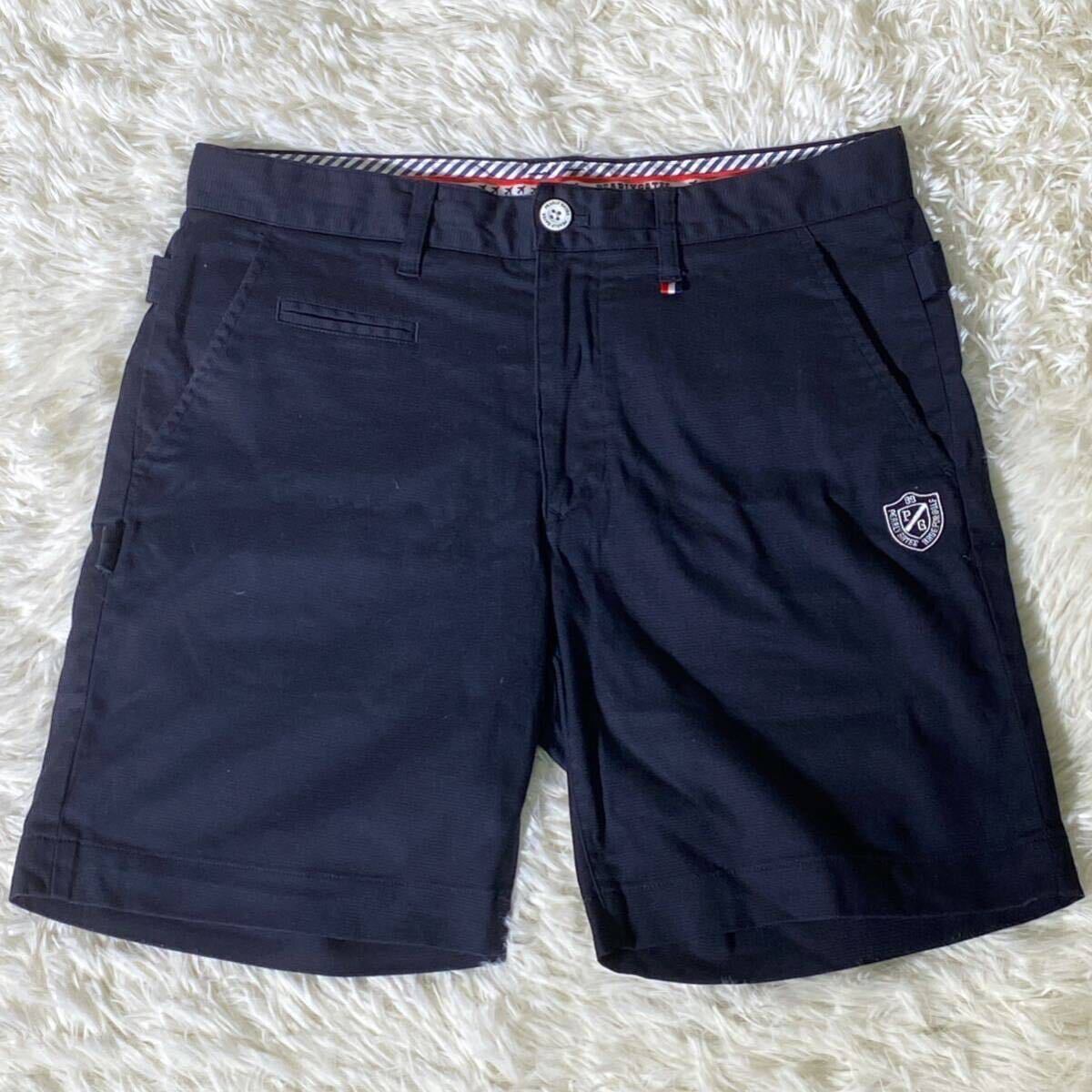 美品　2023年夏モデル　パーリーゲイツ　ハーフパンツ　4 ネイビー 美品2023年夏モデルパーリーゲイツハーフパンツ4 ネイビー